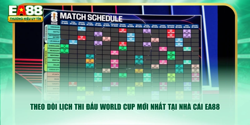 Theo dõi lịch thi đấu World Cup mới nhất tại nhà cái EA88